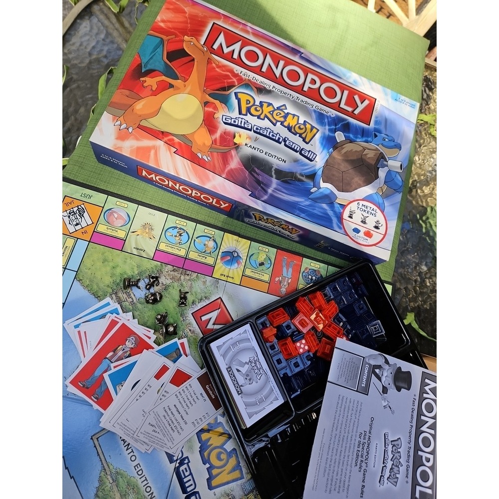 Pokemon Monopoly Kanto Edition 2014 Game Hasbro USAopoly Complete
